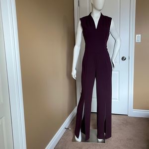 Connected Apparel Burgundy Jumpsuit